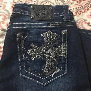 Miss Me Capri with Cross Embellishment