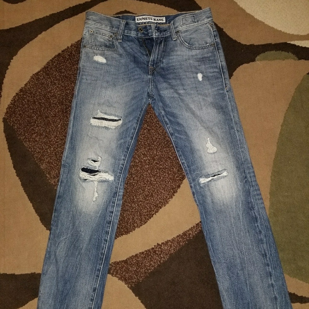 Express Rocco slim fit straight leg jeans