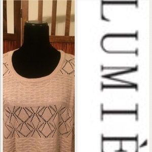 Lumiere Tan Open Poncho Sweater One Size