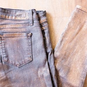 Gold Dusted Gray Skinny PAIGE Jeans Size 27