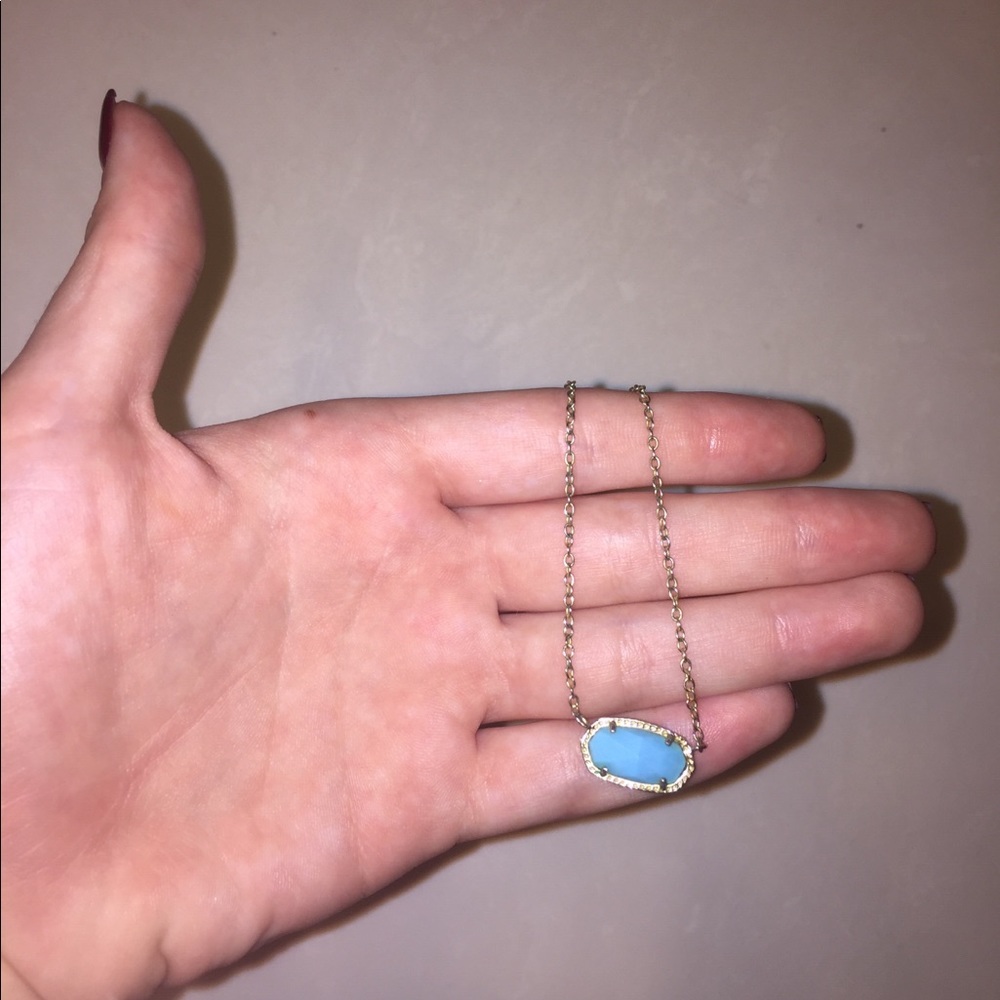 Kendra Scott Elisa Gold Pendent Necklace Turquoise