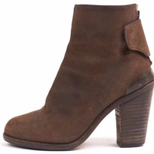 RAG & BONE Kerr Ankle Boots, Brown Leather