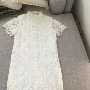 Missguided lace mock neck dress