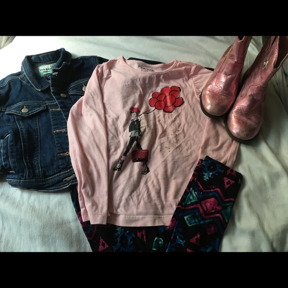 3/$25 DKNY Girls Long Sleeve Tshirt Super Cute - Picture 2 of 5