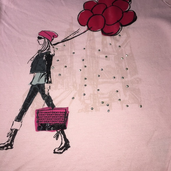 3/$25 DKNY Girls Long Sleeve Tshirt Super Cute - Picture 4 of 5