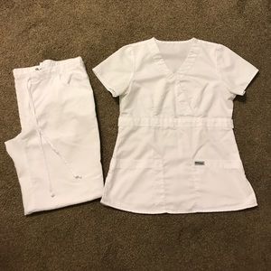 Grey's Anatomy Small White Scrub Set