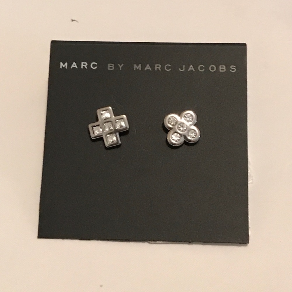 Marc by Marc Jacobs Crystal Cross Earrings