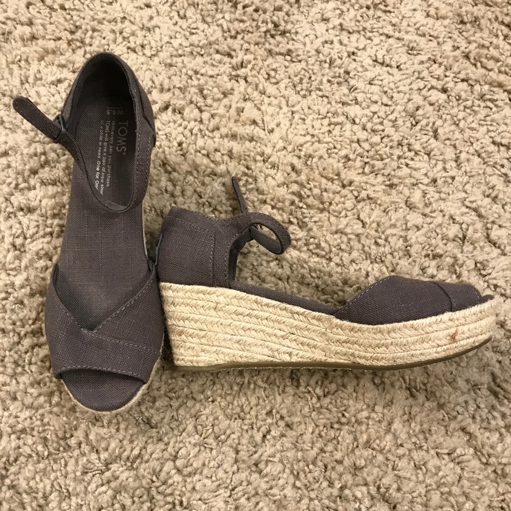 Tom's Platform Wedge Sandals