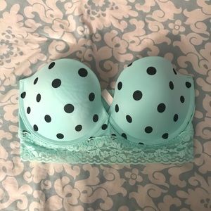Victoria’s Secret PINK polka dot wide band bra