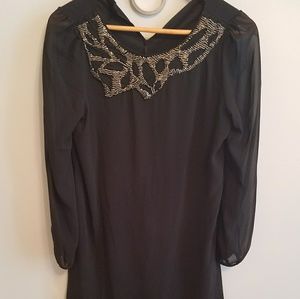 Black crystal dress