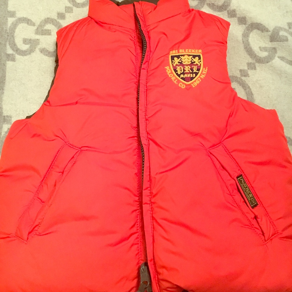 Reversible Ralph Lauren Vest (green/orange)