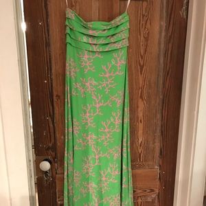Lilly Pulitzer Coral Me Crazy Maxi Dress