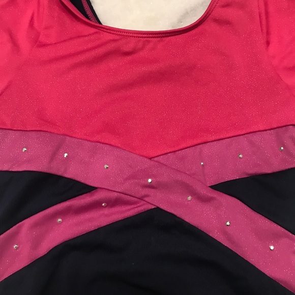 Freestyle by Danskin  Pink & Navy Leotard - Picture 2 of 3