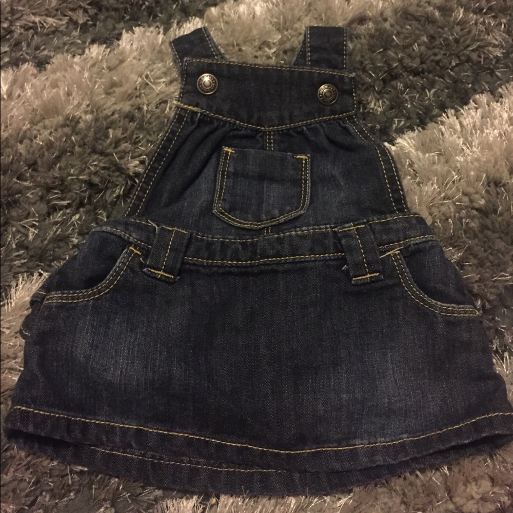 Jean skirt overalls