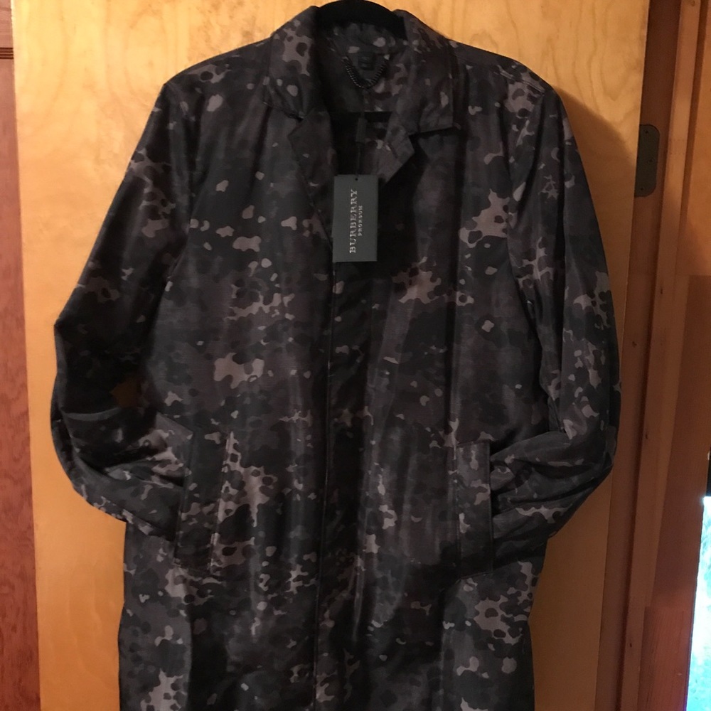 Burberry Charcoal fatigue lightweight jacket