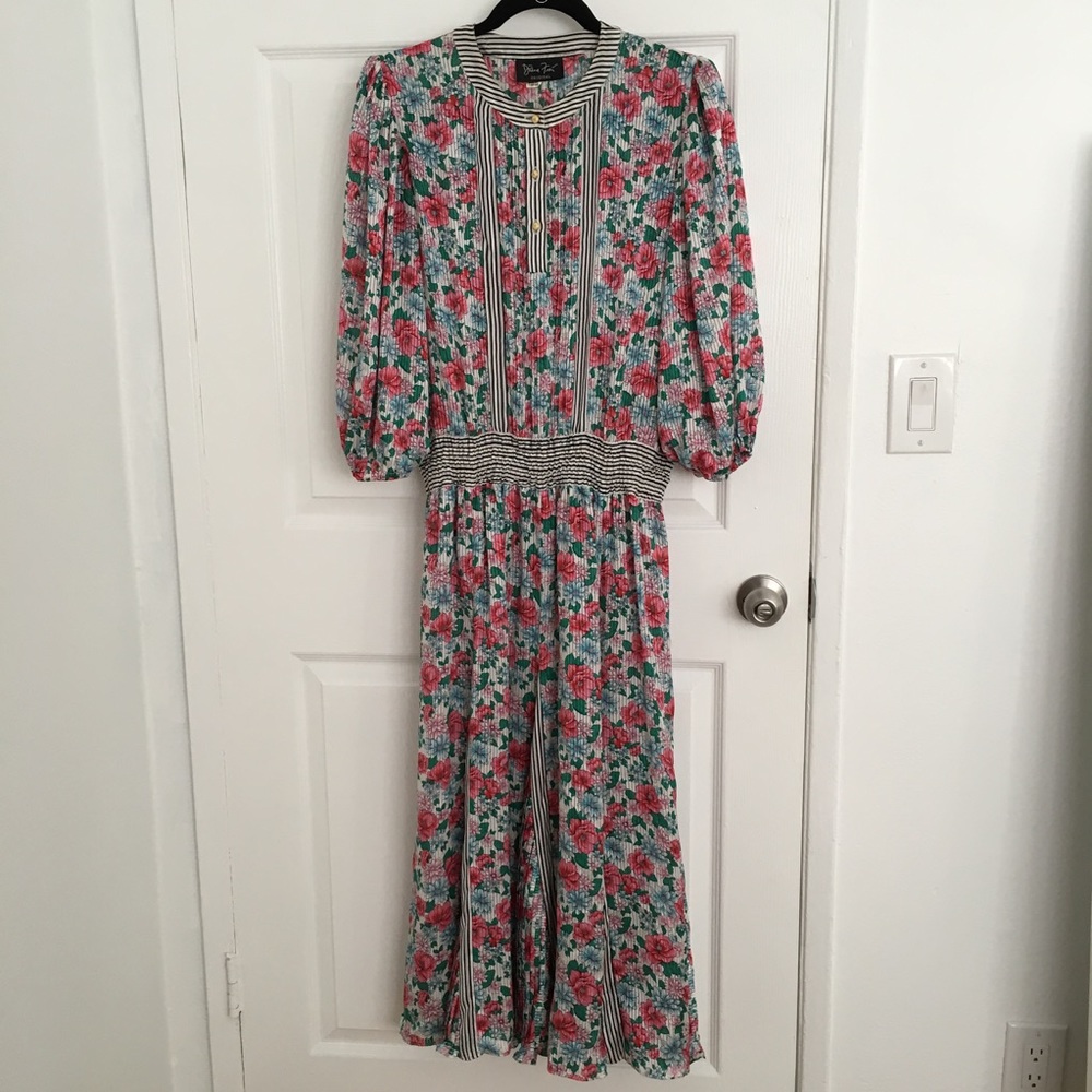 Vintage 80s Diane Fres maxi dress