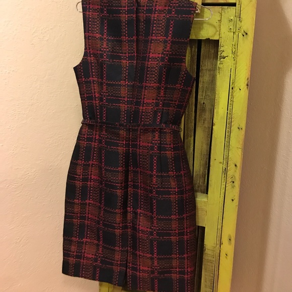 Trina Turk Dark Navy plaid sheath dress size 2 - Picture 4 of 4