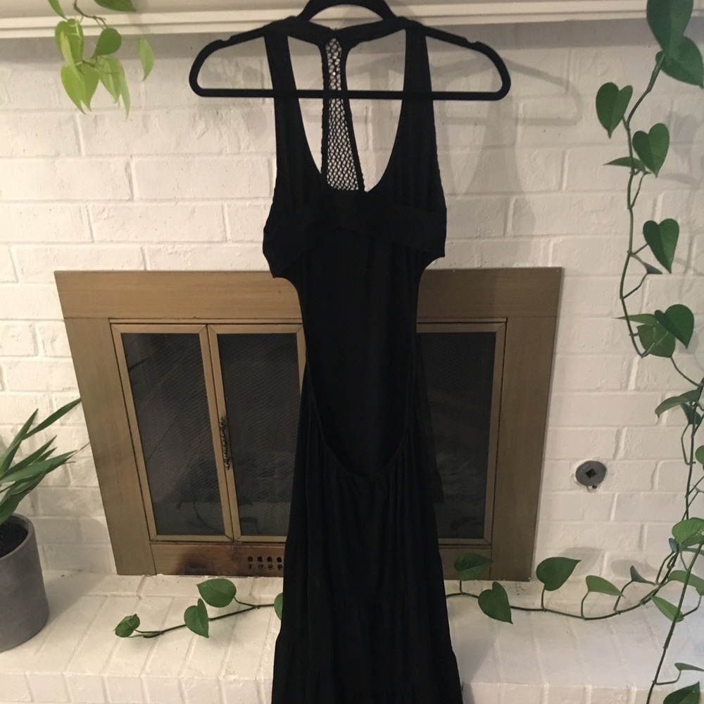 Long open back dress