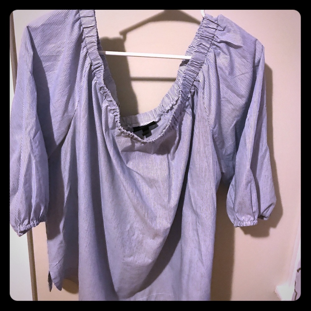 Lane Bryant striped off the shoulder top
