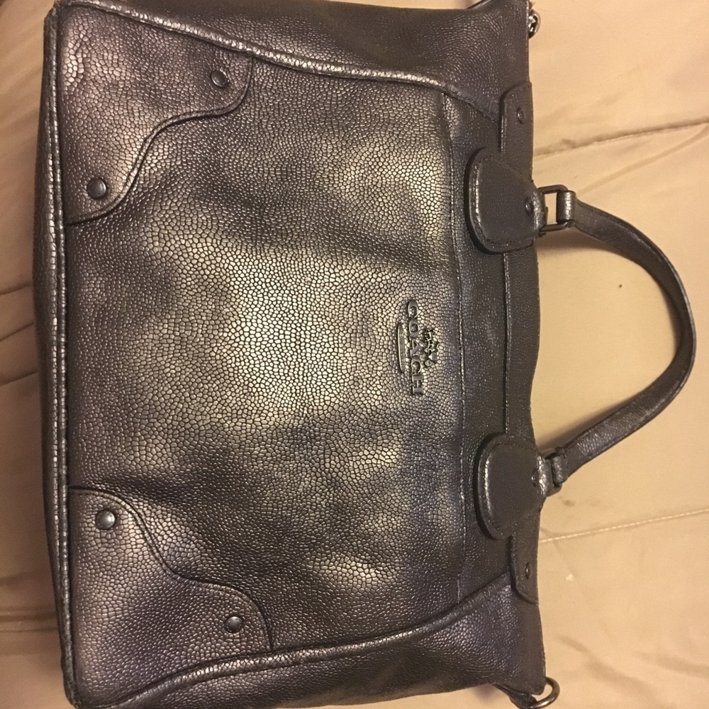 Coach Gunmetal Mickie Satchel