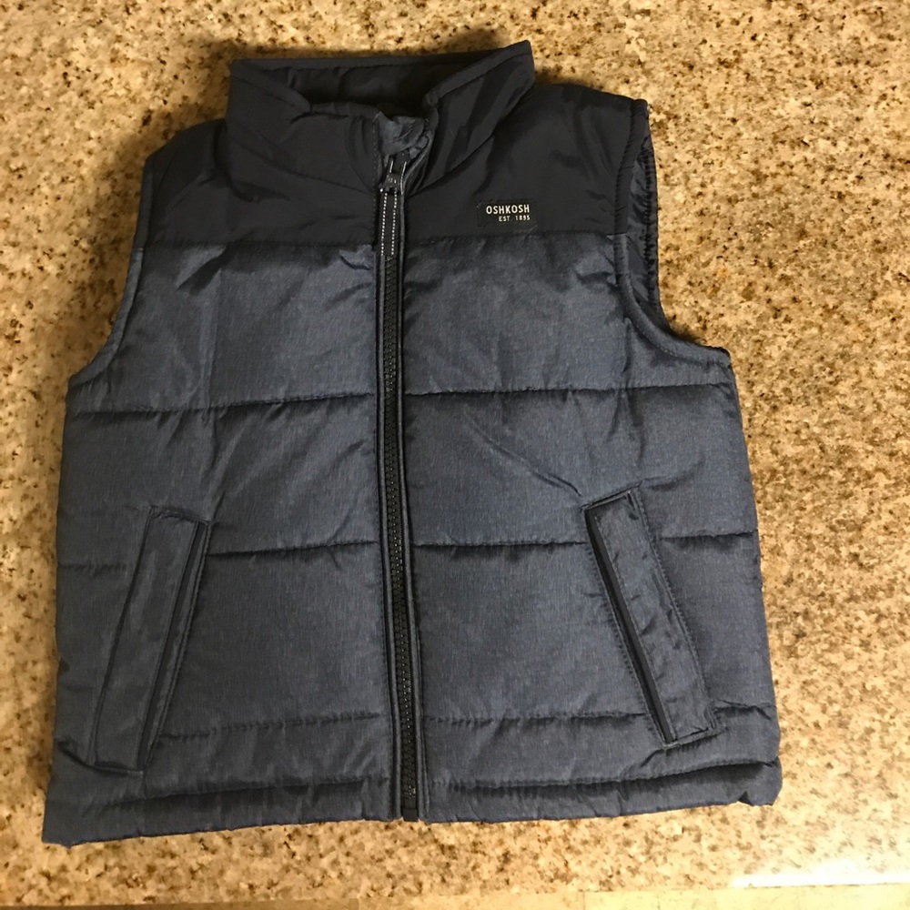 Osh kosh navy blue puffy vest.