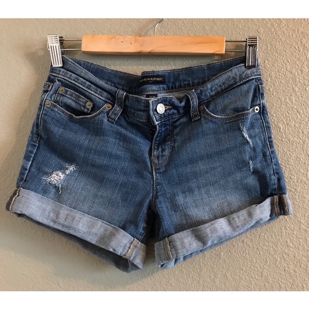 Banana Republic Distressed Denim Shorts