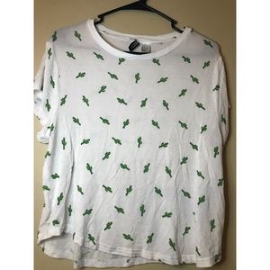 NWOT DIVIDED H&M Multi Cactus Print Tee Shirt