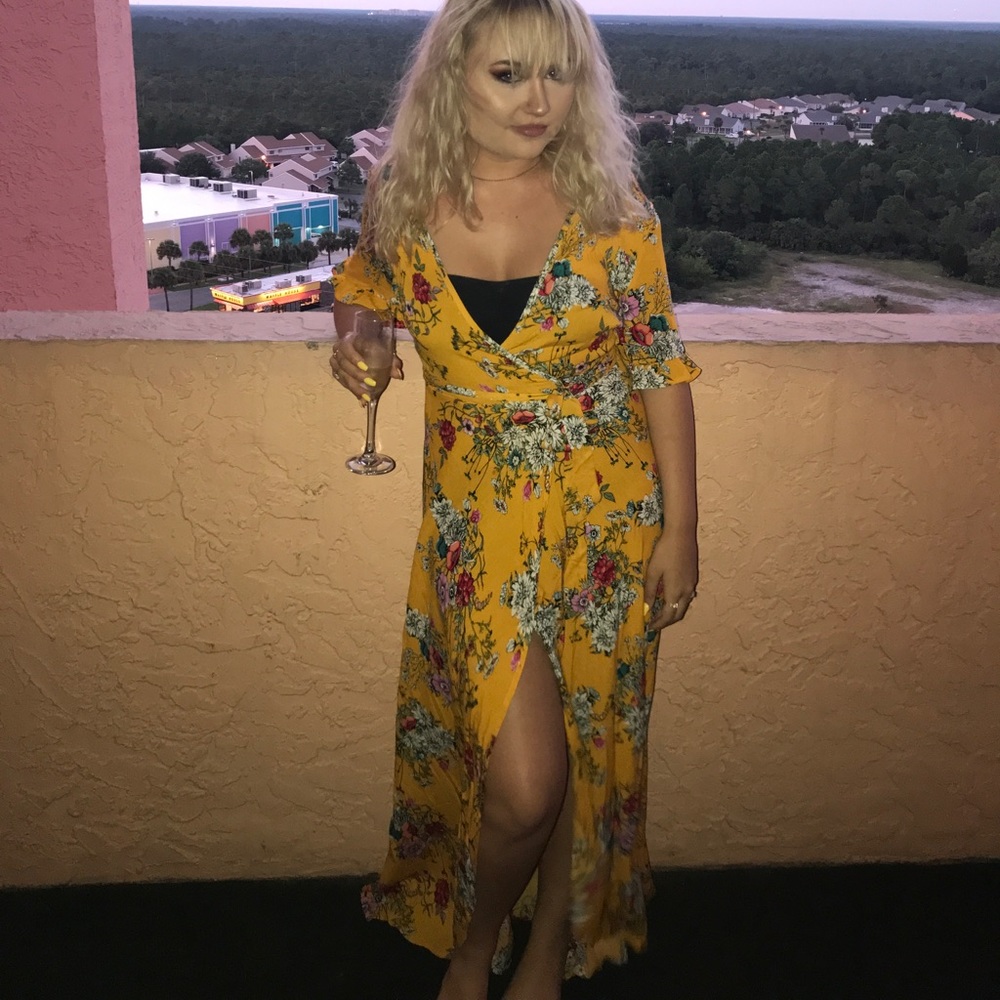 Tie around maxi dress