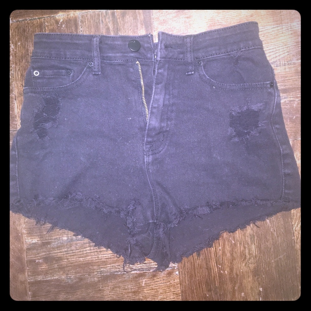 BDG High Rise Cheeky Black Shorts