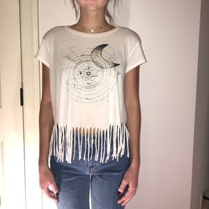 cropped white space tee