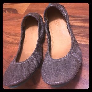 Tieks Grey Crocodile skin
