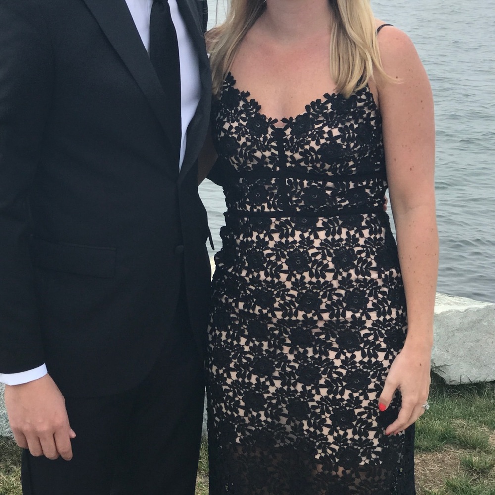 Jill Stuart Floral Embroidered Gown