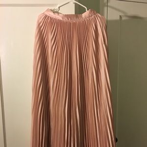 Pink Sunray Pleat Skirt
