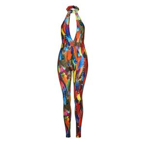 Jaded London Tropical feather Catsuit