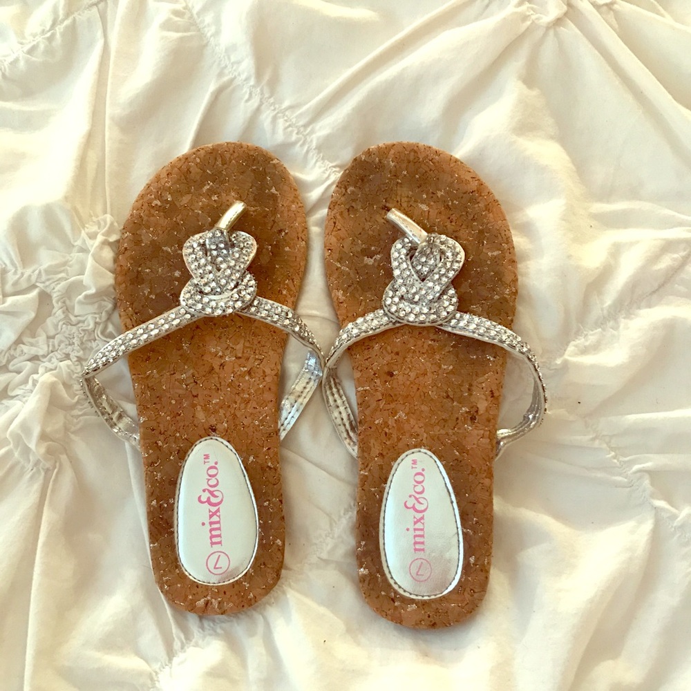 Jeweled flip flops