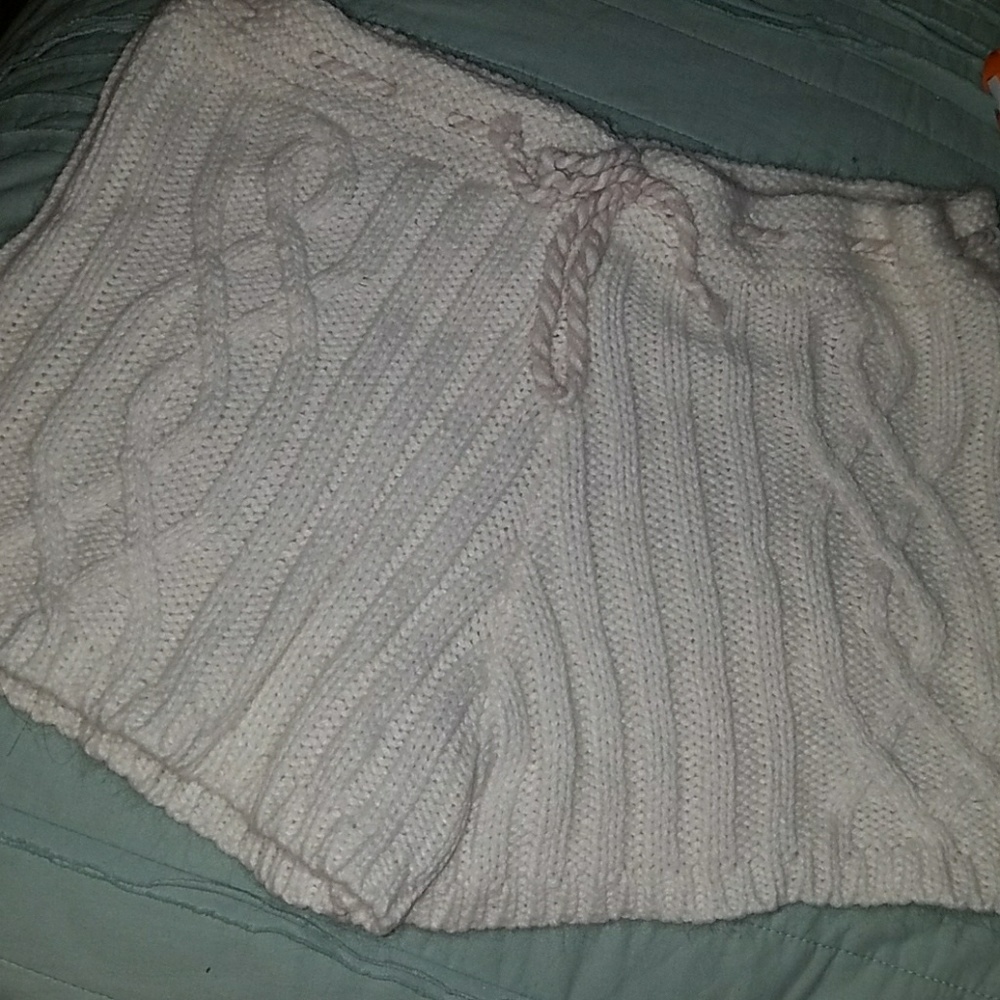Lemon pink and white crochet small pj shorts