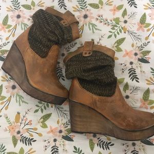 Bed Stu leather/fabric boots