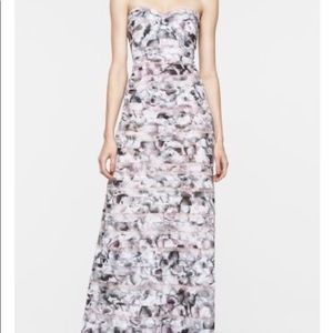 BCBGMaxAzira Erika Strapless Floral Print Gown