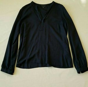 TOMMY HILFIGER NAVY BLUE LONG SLEEVE TOP