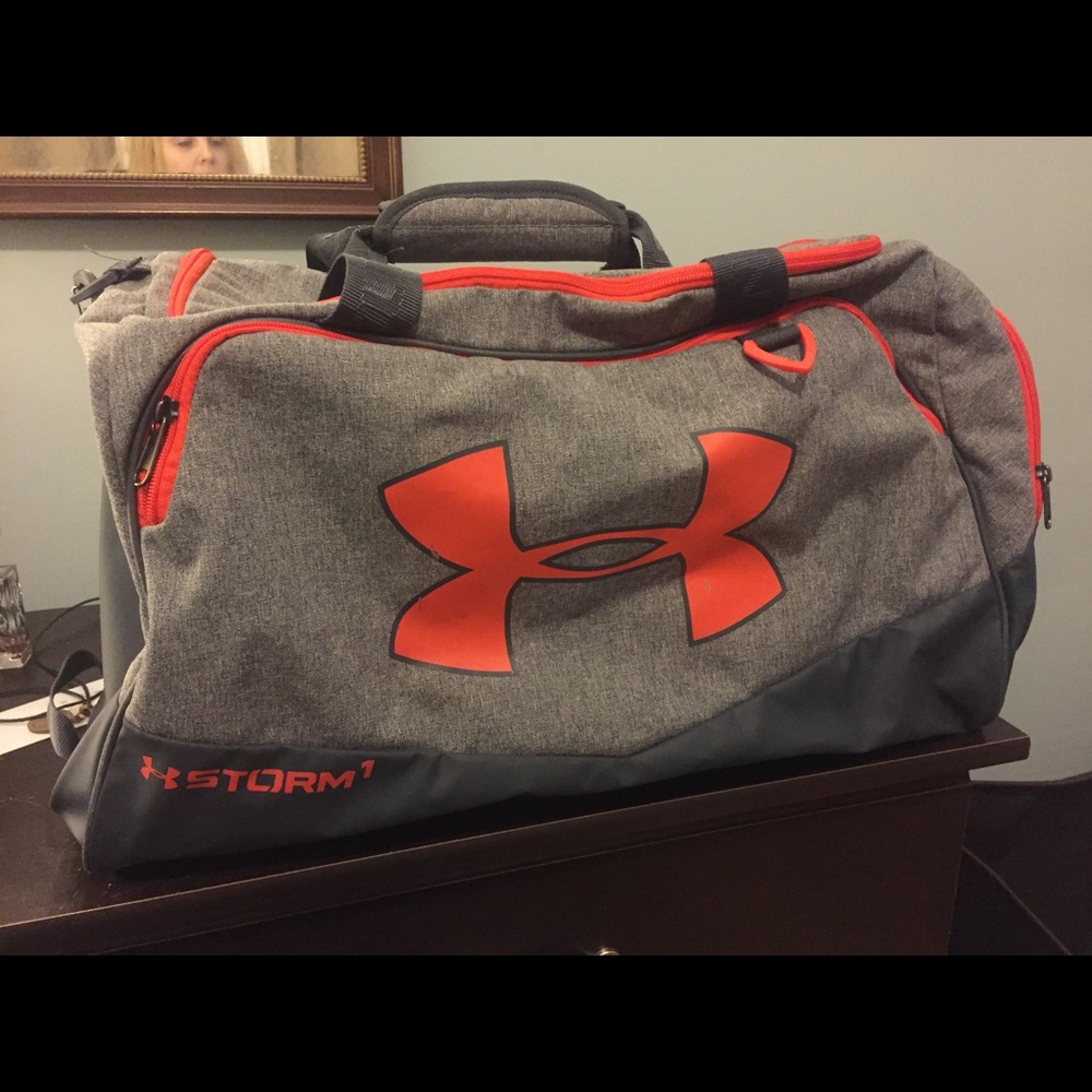 Men's Under Armour Orange and Gray Gym Bag