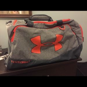 Men's Under Armour Orange and Gray Gym Bag