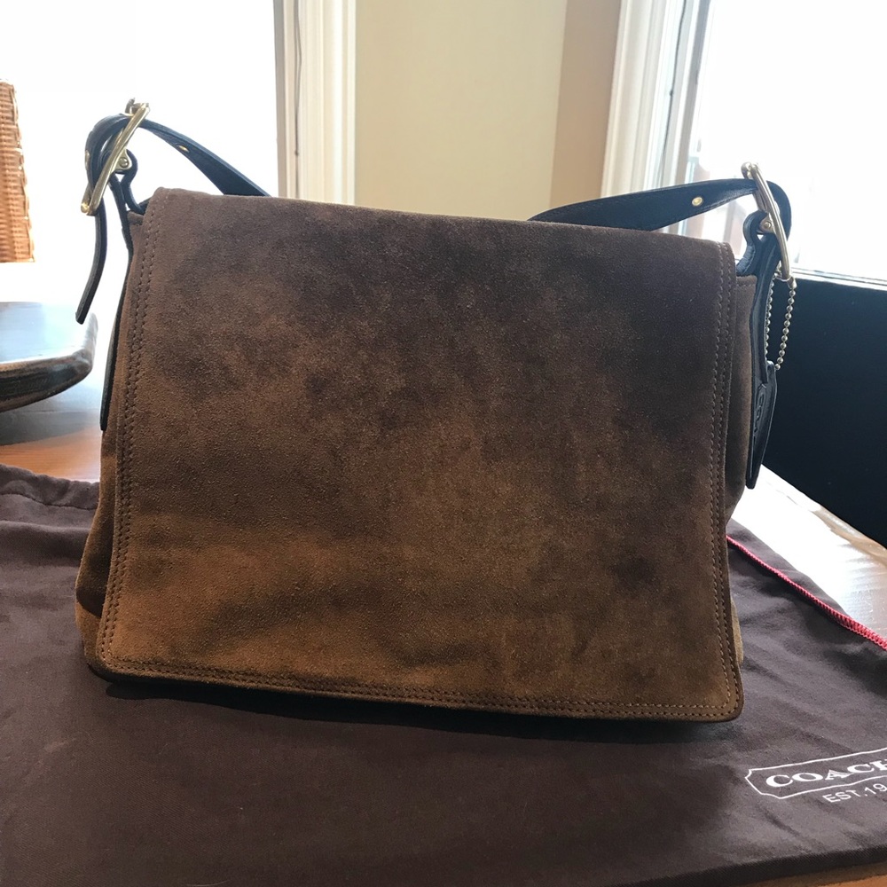 Authentic Coach Fabulous brown suede Coach purse.
