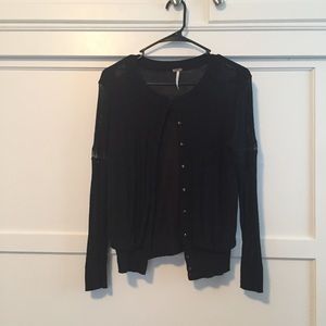 Free people lace cardigan