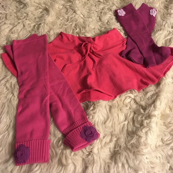 Hanna Anderson Dance leg & arm warmers & Skirt NEW - Picture 1 of 6