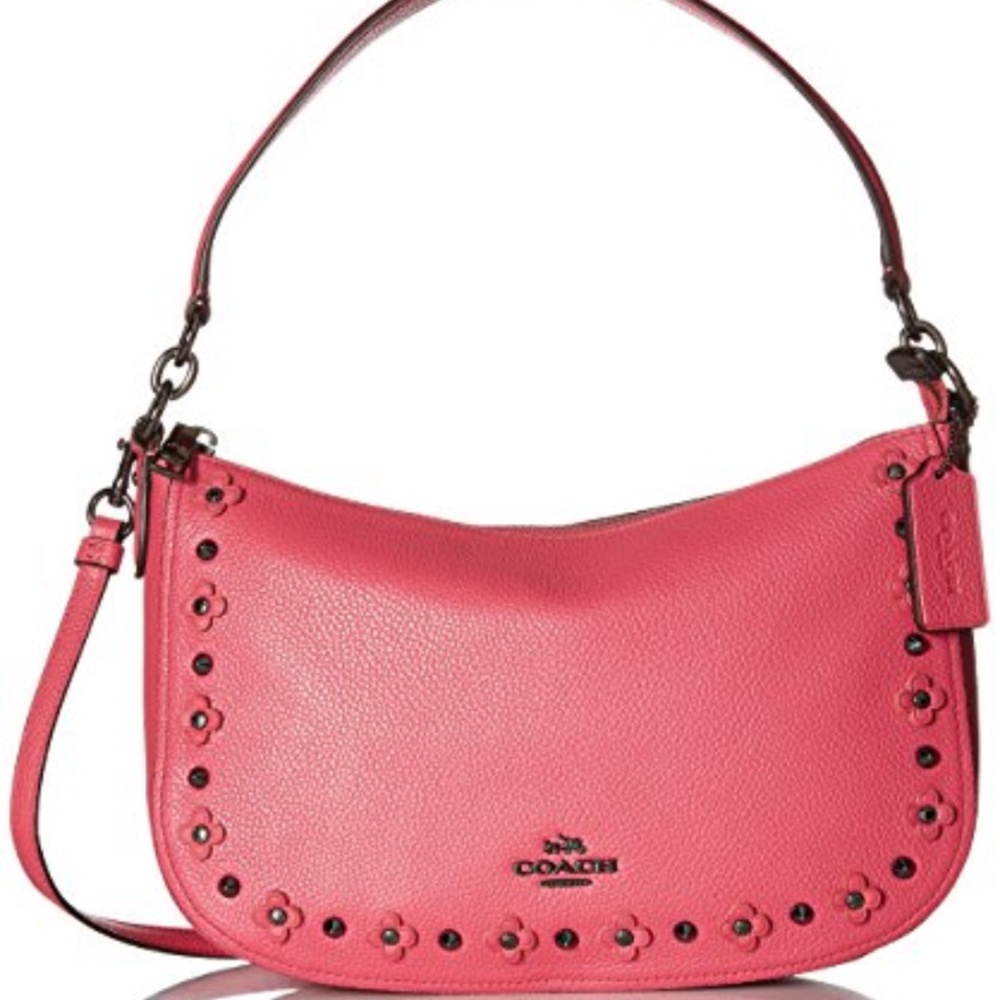 Coach Chelsea crossbody in floral rivets leather