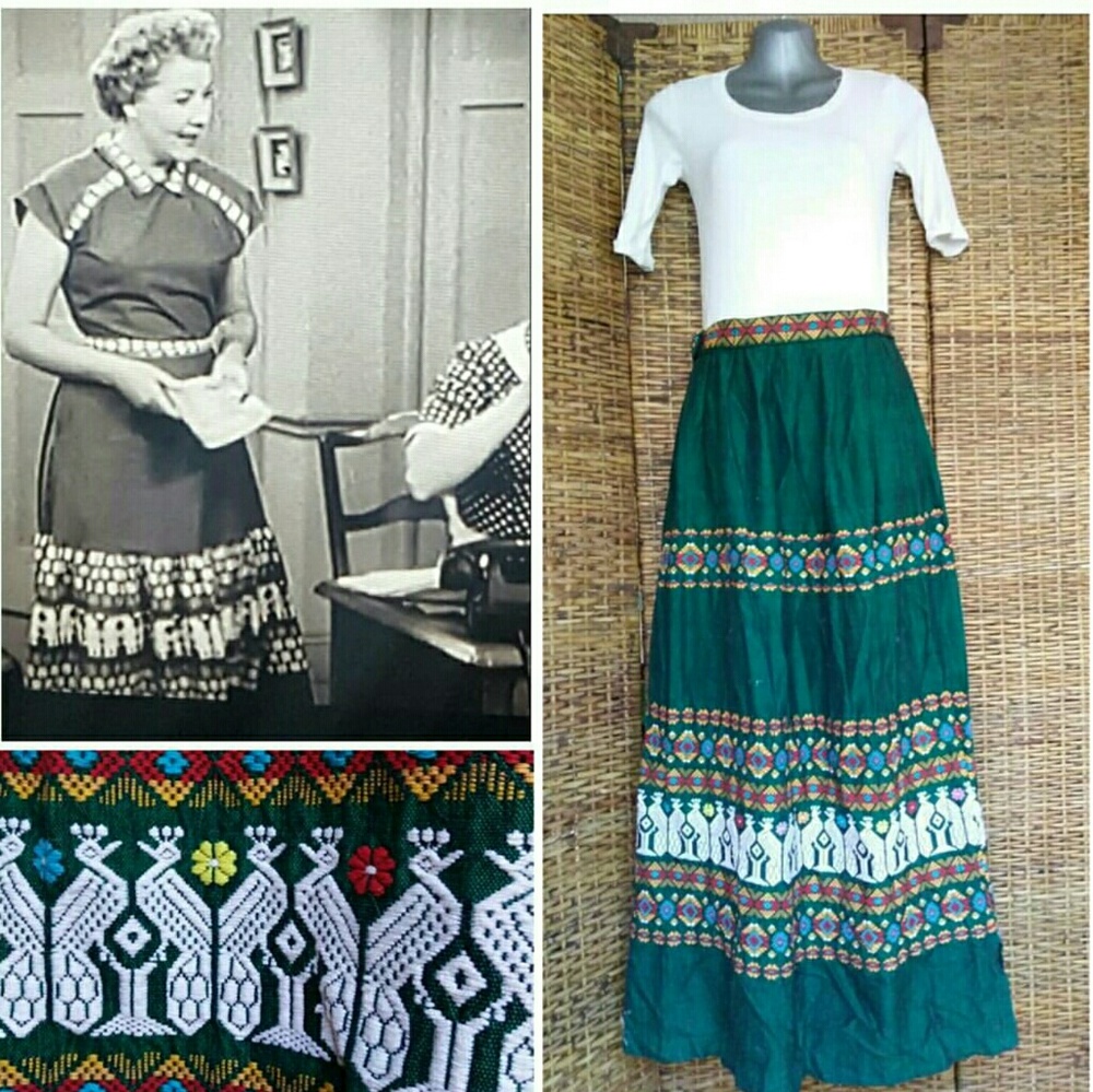 Authentic 70s vintage maxi skirt