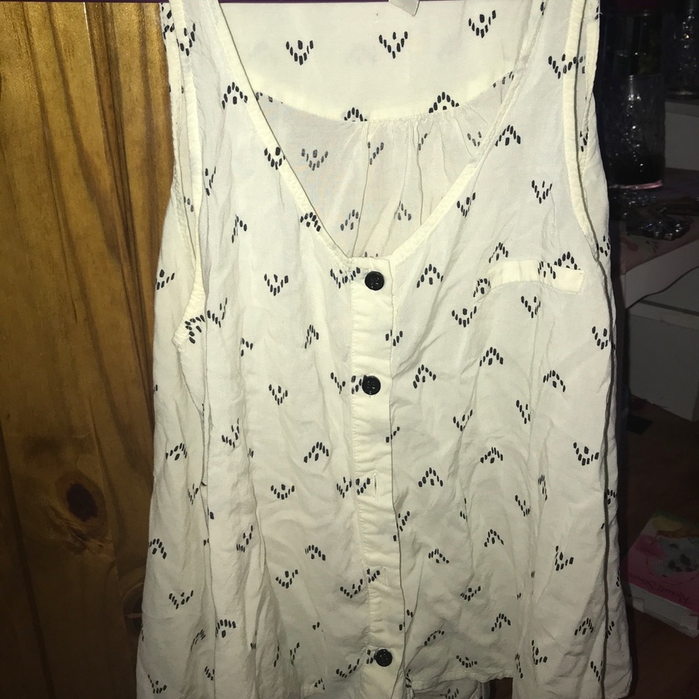 A cute button up tank top