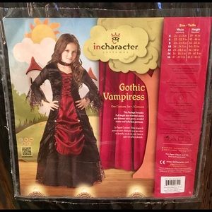 Girls Gothic Vampiress Costume, size 12.