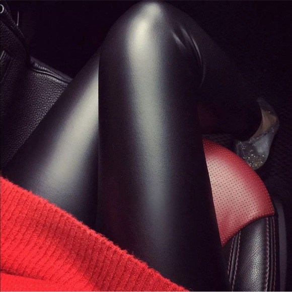 Faux Leather Leggings - Picture 2 of 4