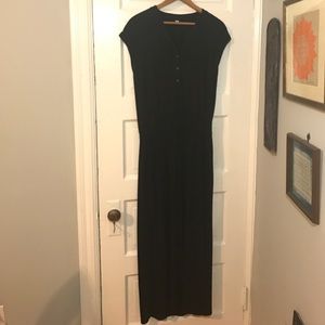 Black Cotton Maxi Dress